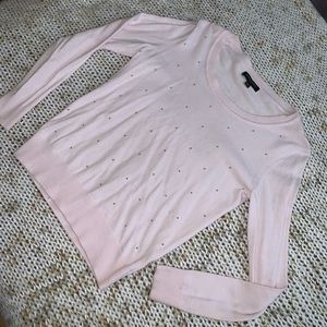 New Banana Republic pink beaded sweater xsmall